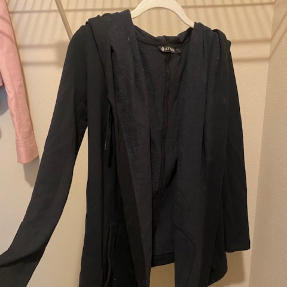 Athleta Sweatshirt Cardigan with Large Hood